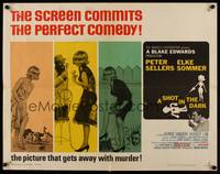 9a656 SHOT IN THE DARK 1/2sh '64 Blake Edwards directed, Peter Sellers & sexy Elke Sommer!