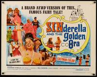 9a658 SINDERELLA & THE GOLDEN BRA 1/2sh '64 a brand newd version of the famous fairy tale!