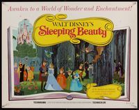9a660 SLEEPING BEAUTY 1/2sh R70 Walt Disney cartoon fairy tale fantasy classic, great art!