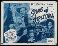 9a668 SONG OF ARIZONA style A 1/2sh R54 Roy Rogers & Trigger, Dale Evans, Gabby Hayes!