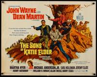 9a669 SONS OF KATIE ELDER 1/2sh '65 Martha Hyer, great line up of John Wayne, Dean Martin & more!