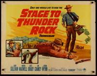 9a675 STAGE TO THUNDER ROCK 1/2sh '64 Barry Sullivan, Marilyn Maxwell, vengeance & violence!