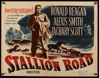 9a676 STALLION ROAD style B 1/2sh '47 Ronald Reagan & pretty Alexis Smith, Zachary Scott!