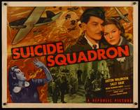 9a684 SUICIDE SQUADRON 1/2sh '41 Anton Walbrook, cool artwork of bombers!