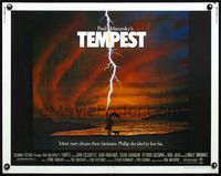 9a697 TEMPEST 1/2sh '82 directed by Paul Mazursky, art of man on beach being struck by lightning!