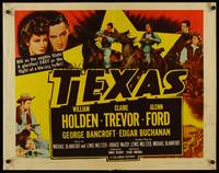 9a702 TEXAS 1/2sh R57 William Holden, Claire Trevor, Glenn Ford, cool image!