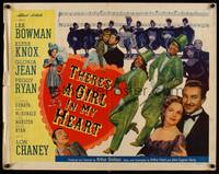9a709 THERE'S A GIRL IN MY HEART style B 1/2sh '49 pretty Elyse Knox, Gloria Jean & Peggy Ryan!