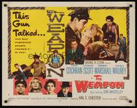 9a770 WEAPON style B 1/2sh '57 Steve Cochran, Lizabeth Scott, this gun talked!