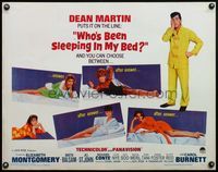 9a786 WHO'S BEEN SLEEPING IN MY BED 1/2sh '63 Dean Martin puts it on the line w/four sexy babes!