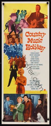 9b127 COUNTRY MUSIC HOLIDAY  insert '58 Zsa Zsa Gabor, Ferlin Husky & other country music stars!