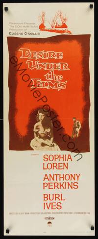 9b144 DESIRE UNDER THE ELMS  insert '58 Sophia Loren, Anthony Perkins, from Eugene O'Neill play!