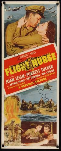 9b178 FLIGHT NURSE  insert '53 Joan Leslie & Forrest Tucker help win the Korean War!