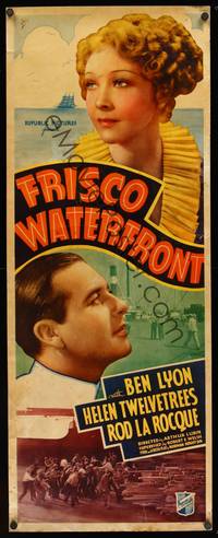 9b187 FRISCO WATERFRONT  insert '35 Ben Lyon, Helen Twelvetrees!