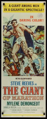 9b197 GIANT OF MARATHON  insert '60 Tourneur & Mario Bava's La Battaglia di Maratona, Steve Reeves!