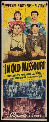 9b254 IN OLD MISSOURI  insert '40 great portrait of the Weaver Brothers & Elviry!