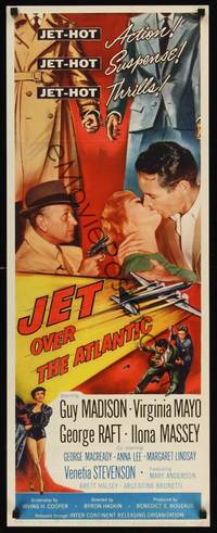 9b268 JET OVER THE ATLANTIC  insert '59 Guy Madison, Virginia Mayo, George Raft, jet-hot action!