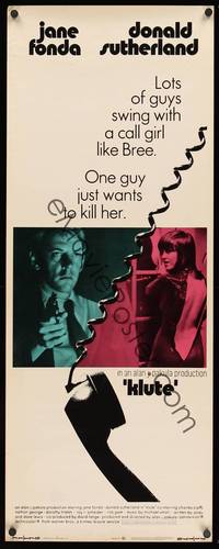 9b281 KLUTE  insert '71 Donald Sutherland helps intended murder victim & call girl Jane Fonda!