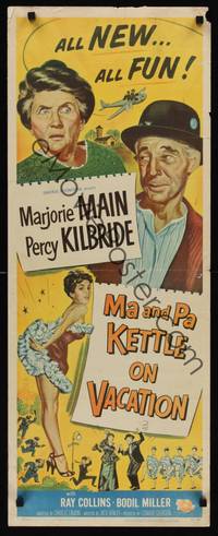 9b319 MA & PA KETTLE ON VACATION  insert '53 wacky hillbillies Marjorie Main & Percy Kilbride!
