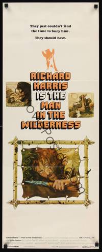 9b331 MAN IN THE WILDERNESS  insert '71 they just couldn't find the time to bury Richard Harris!