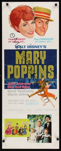 9b337 MARY POPPINS  insert '64 Julie Andrews & Dick Van Dyke in Walt Disney's musical classic!