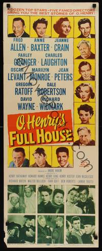 9b379 O. HENRY'S FULL HOUSE  insert '52 Marilyn Monroe pictured with many other top stars!