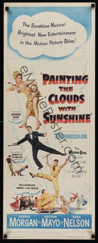 9b393 PAINTING THE CLOUDS WITH SUNSHINE  insert '51 Dennis Morgan, sexy Virginia Mayo, Gene Nelson