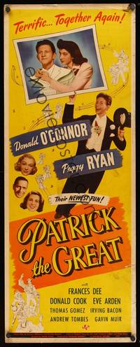 9b400 PATRICK THE GREAT  insert '44 Peggy Ryan hugs bust of Donald O'Connor, Frances Dee!