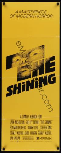 9b472 SHINING  insert '80 Stephen King & Stanley Kubrick horror masterpiece, crazy Jack Nicholson!