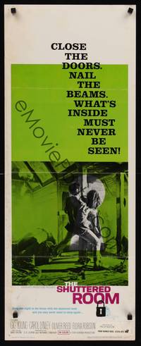 9b474 SHUTTERED ROOM  insert '66 Gig Young, Carol Lynley, what's inside must never be seen!