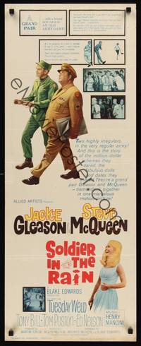 9b485 SOLDIER IN THE RAIN  insert '64 misfit soldiers Steve McQueen & Jackie Gleason!