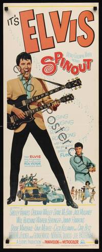 9b491 SPINOUT  insert '66 Elvis w/double-necked guitar, foot on the gas & no brakes on the fun!