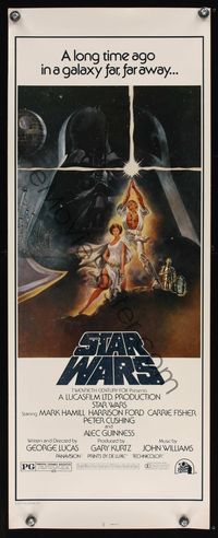 9b497 STAR WARS video insert R1982 George Lucas classic sci-fi epic, great art by Tom Jung!