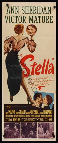 9b500 STELLA   insert '50 Ann Sheridan & Victor Mature's wacky family must find their uncle's body!