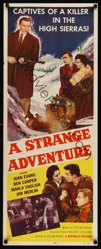 9b503 STRANGE ADVENTURE   insert '56 they're captives of a killer in the High Sierras!