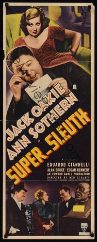 9b515 SUPER-SLEUTH  insert '37 great image of detective Jack Oakie & sexy Ann Sothern!