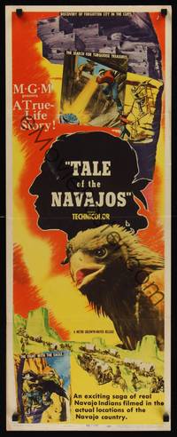 9b524 TALE OF THE NAVAJOS  insert '48 cool artwork of western adventures!