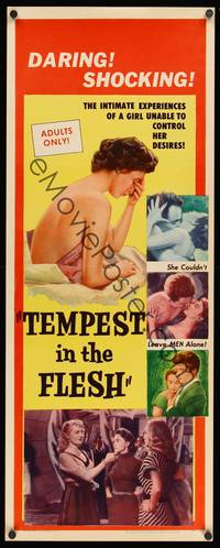 9b533 TEMPEST IN THE FLESH  insert '54 teen nympho, a girl unable to control her desires!