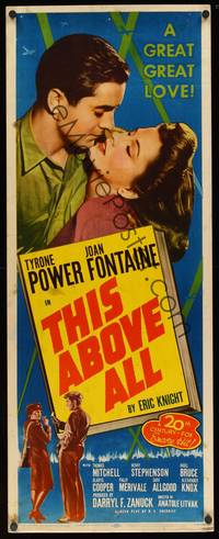 9b544 THIS ABOVE ALL  insert R52 romantic close-up of Tyrone Power & Joan Fontaine!