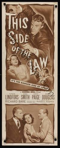 9b548 THIS SIDE OF THE LAW  insert '50 Viveca Lindfors, Kent Smith, Janis Page, the danger of love!