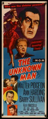 9b568 UNKNOWN MAN  insert '51 Walter Pigeon, full-length sexy Ann Harding, Barry Sullivan!
