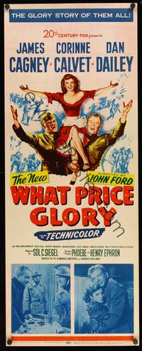 9b585 WHAT PRICE GLORY   insert '52 James Cagney, Corinne Calvet, Dan Dailey, directed by John Ford!