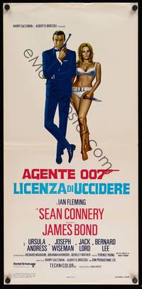 9b671 DR. NO  Italian locandina R70s Sean Connery as spy James Bond 007 w/sexy Ursula Andress!