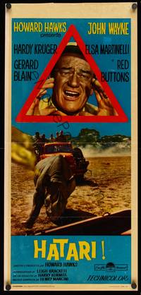 9b715 HATARI  Italian locandina '62 Howard Hawks, John Wayne on safari in Africa!