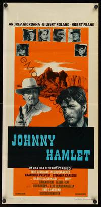 9b734 JOHNNY HAMLET  Italian locandina '72 Gilbert Roland in Shakespeare spaghetti western!