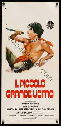 9b752 LITTLE BIG MAN  Italian locandina R70s wacky art of Dustin Hoffman, Arthur Penn!