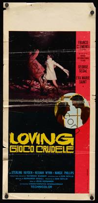 9b756 LOVING  Italian locandina '72 sexy Eva Marie Saint taking a swing at George Segal!