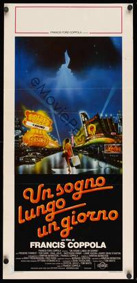 9b780 ONE FROM THE HEART  Italian locandina '82 Francis Ford Coppola, cool artwork of Las Vegas!