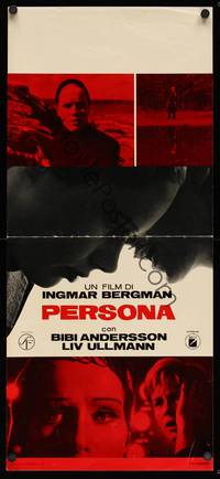 9b787 PERSONA  Italian locandina '66 different images of Ullmann & Bibi Andersson, Bergman classic!