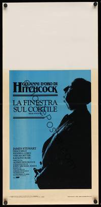 9b797 REAR WINDOW  Italian locandina R84 cool profile silhouette art of Alfred Hitchcock!