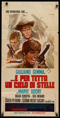 9b824 SKY FULL OF STARS FOR A ROOF  Italian locandina '68 Giuliano Gemma, Gasparri western art!